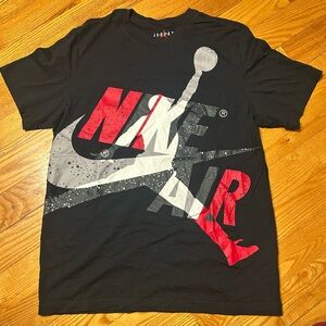 Jordan Black and Red Graphic Tee